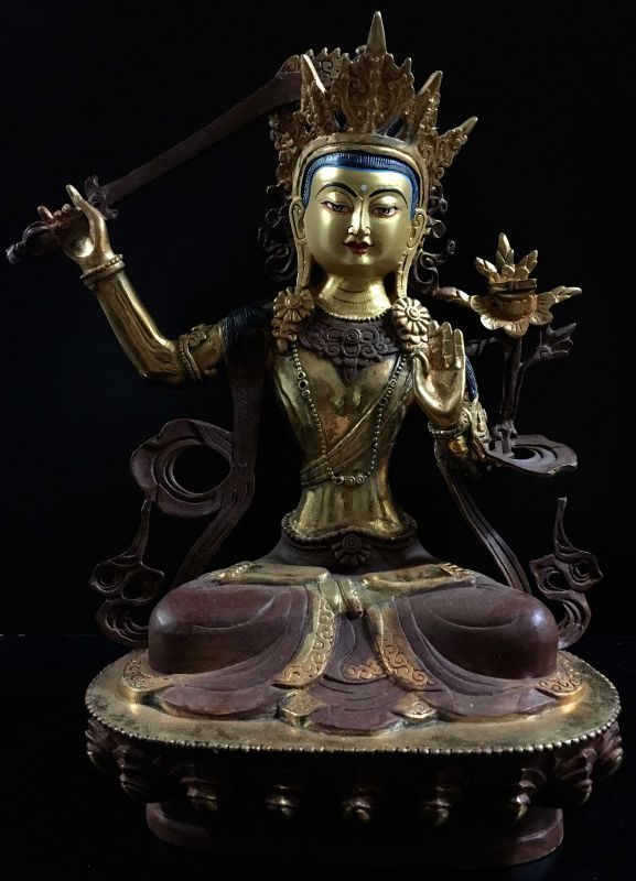 ◆文殊菩薩（マンジュシュリー）像◆仏教　チベット｜PEMA NIMA