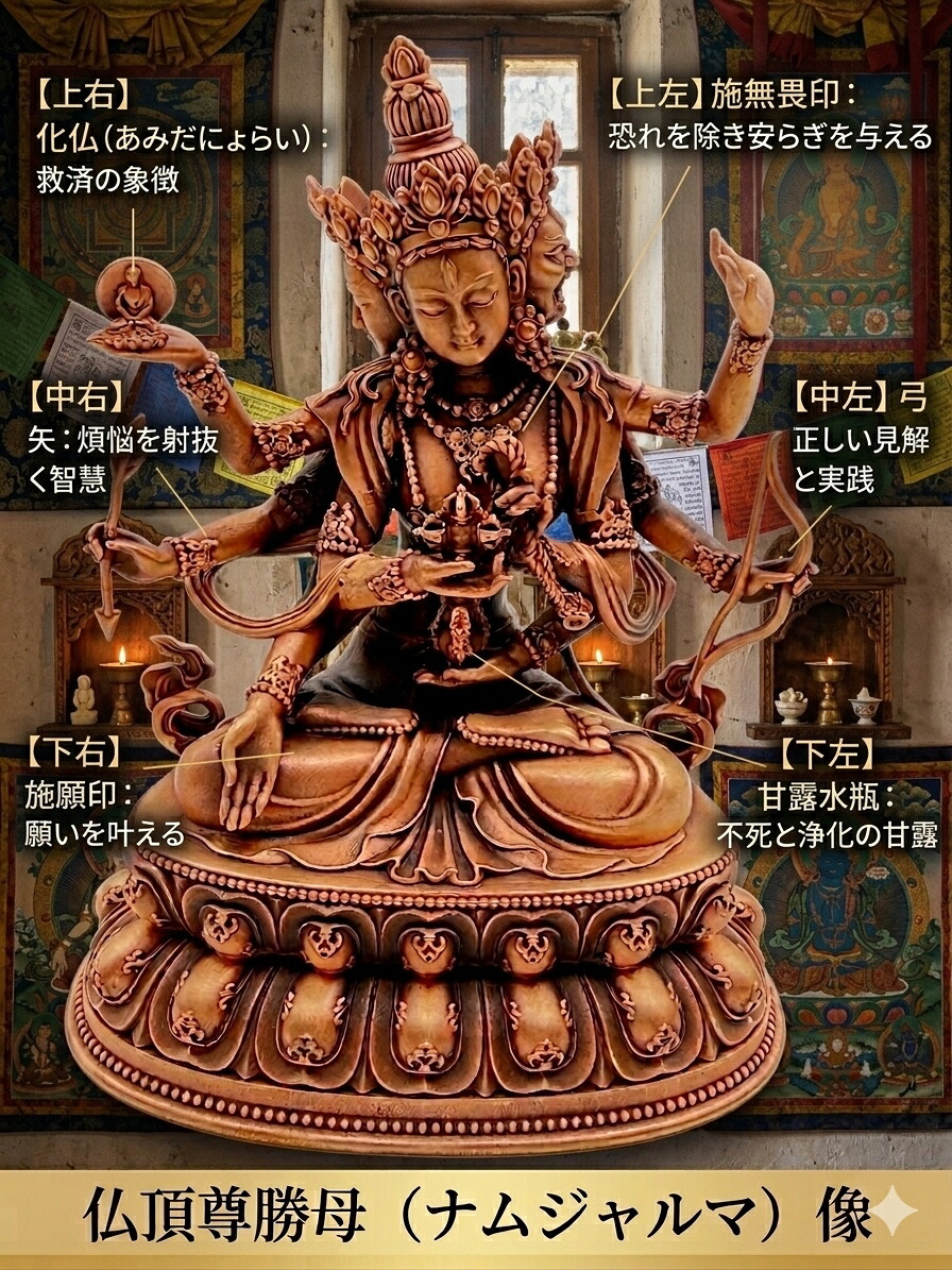 仏頂尊勝母 （ナムジャルマ） 像 仏教 チベット-1S 17,250円