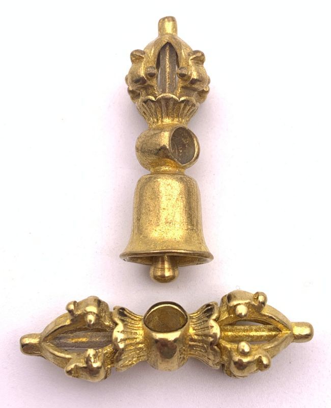 楽天市場】チベット密教法具 ガンター（金剛鈴）＆五鈷杵ー