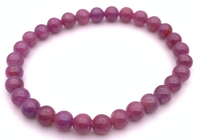 楽天市場】66275 鑑別書付き ルビー 8mm A ブレスレット 内径18cm