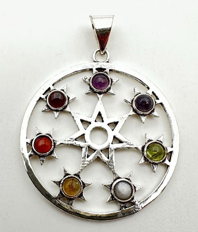 楽天市場】【20％OFF!】チャクラの7色 7種天然石 20-33mm 七星陣