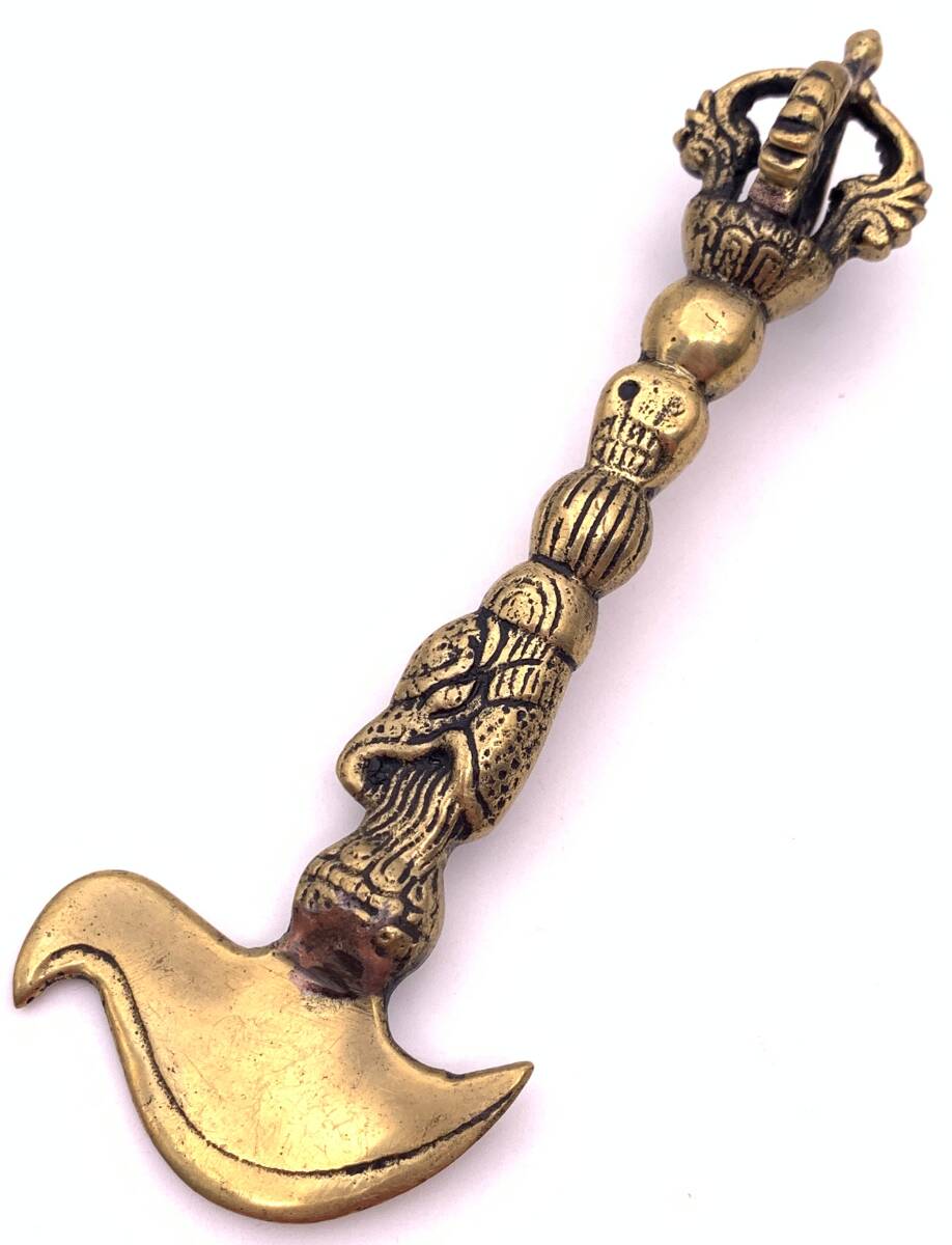 楽天市場】チベット密教法具カルタリ（曲刀）斧型（cl005・長さ約31cm