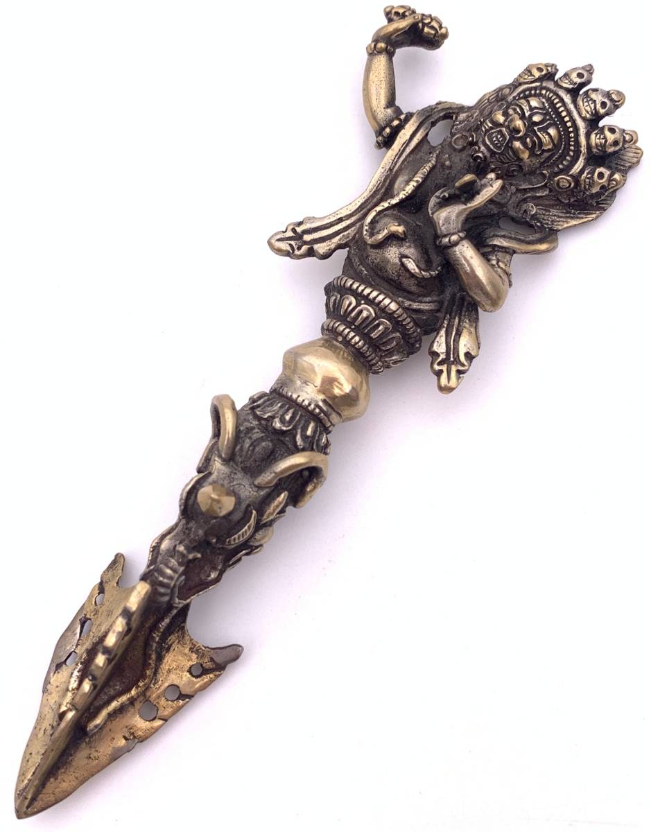 仏教美術　白銅　チベット仏　ヴァジュラパーニ　金剛手菩薩　仏像　V　7735 仏教美術 白銅 チベット仏 ヴァジュラパーニ 金剛手菩薩 仏像 V