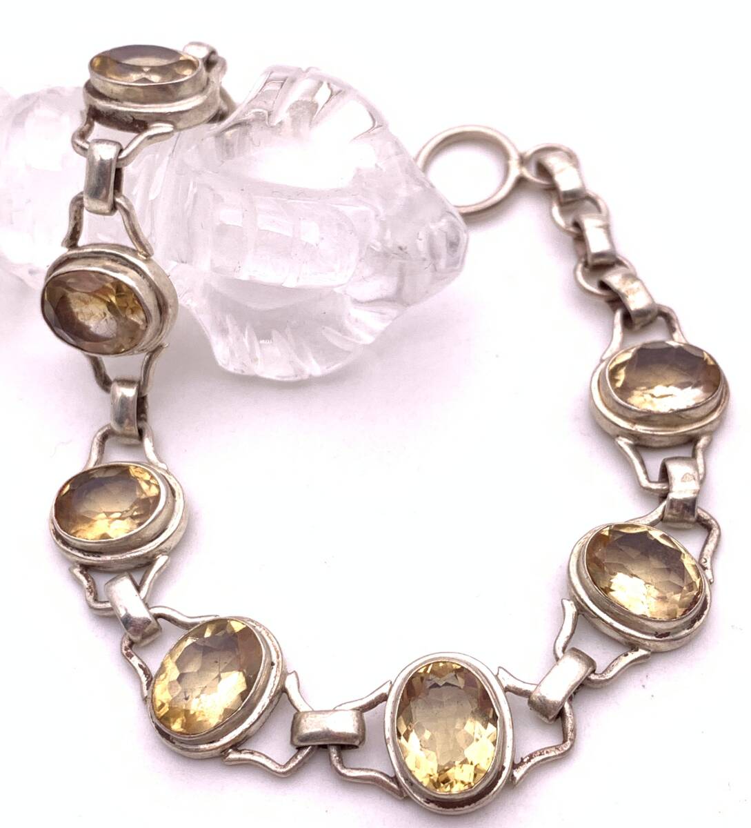 楽天市場】シトリン アメジスト デザイン ブレスレット 7.9mm-9.8mm 黄