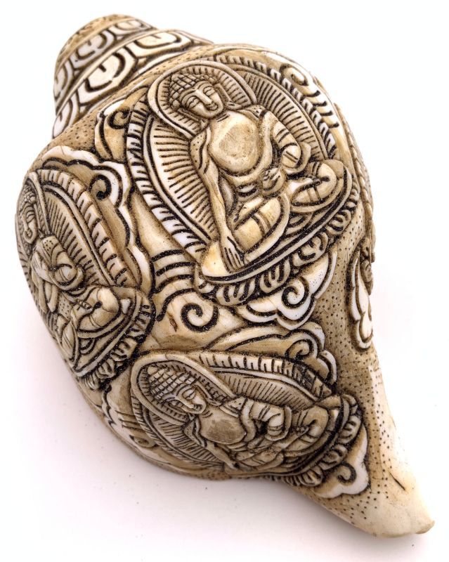 ◆チベット密教法具　法螺貝（シャンカ）ブッダ　釈迦如来　五智如来　五仏-6 Amazon.co.jp: チベット密教法具 法螺貝（シャンカ）ブッダ 釈迦