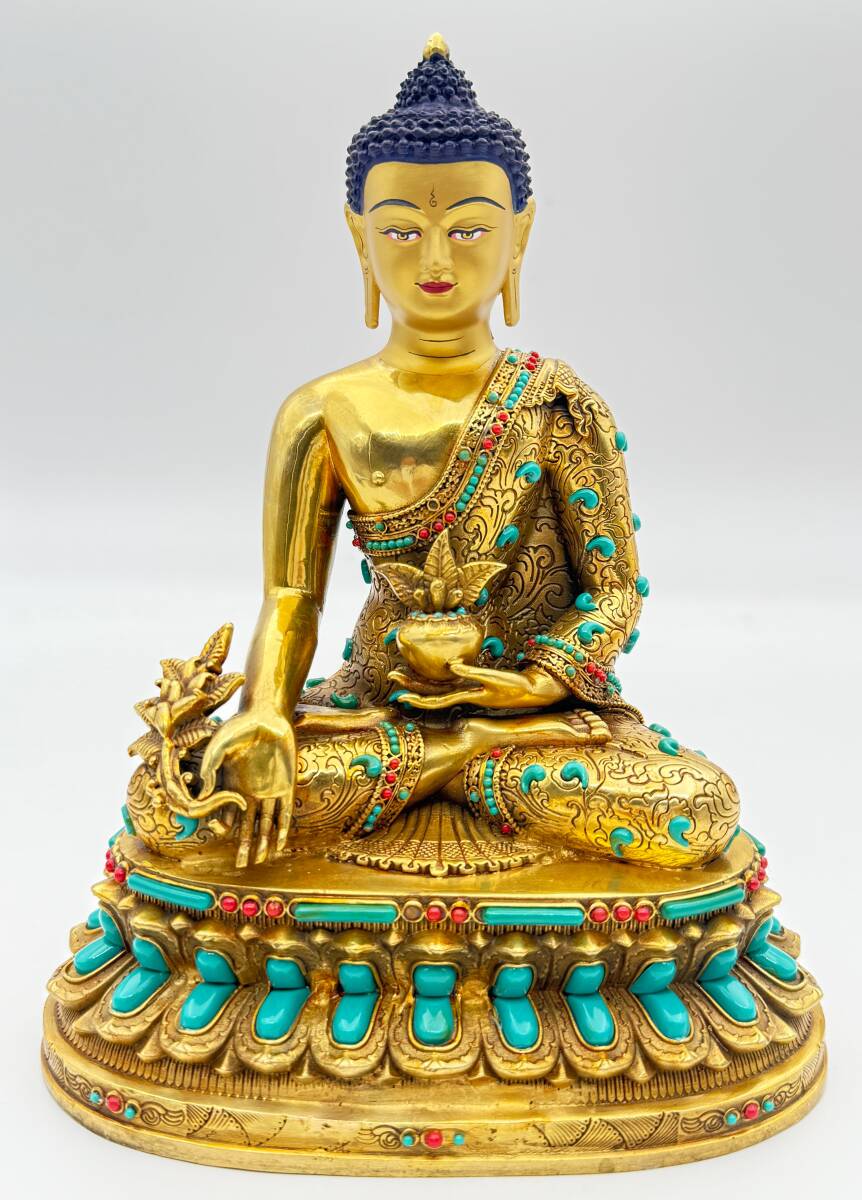 ◆薬師如来（メディスンブッダ）像◆仏教 チベット-AM 楽天市場】◇薬師如来（メディスンブッダ）像◇仏教 チベット-AM