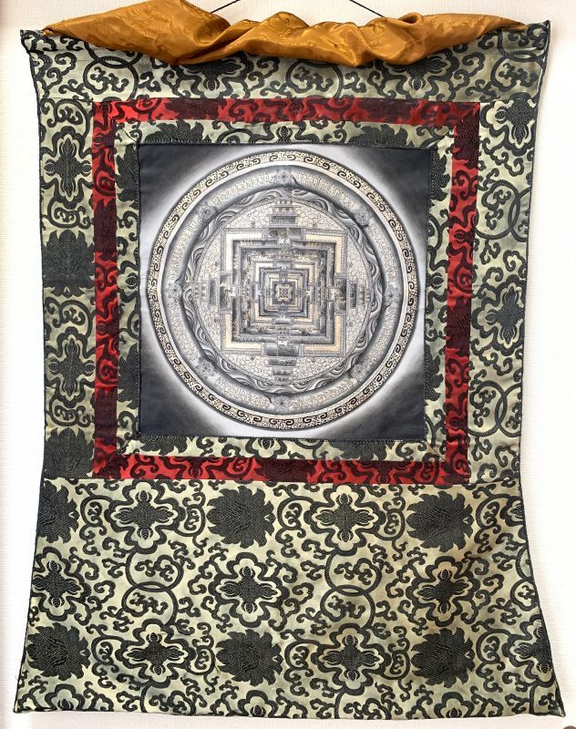 ◆カーラチャクラ・マンダラ（時輪曼荼羅）タンカ／仏画／西蔵-B2 仏具-日用品雑貨・文房具・手芸-掛軸