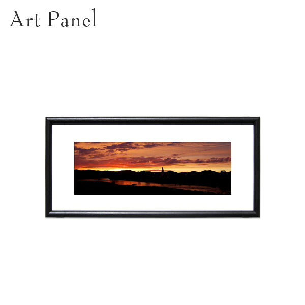 空間装飾 アート 夕暮れ 景色 風景 横長 飾り アートパネル 壁面 写真 絵画 モダン インテリア ウォールアート 額縁 おしゃれ｜アートパネル専門店 Pengiiino