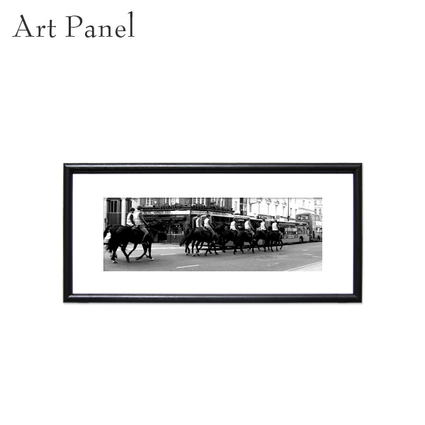 アートパネル London UK モノクロ 風景 街並み 壁飾り 横長 写真 空間装飾 アート 景色 飾り 横長絵画 壁面 モダン インテリア 額付 おしゃれ