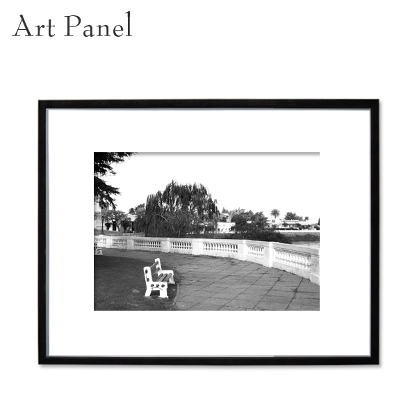 アートパネル モノクロ ウルグアイ 街並み アート 写真 白黒 インテリア モダン 壁面 壁掛け アートボード