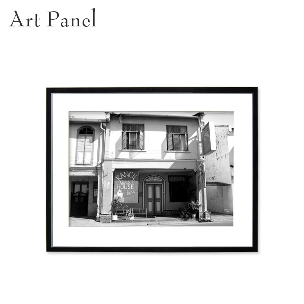 アートパネル モノトーン マラッカ 壁掛け 白黒 インテリア モダン アートボード 額付き モノクロ アート写真