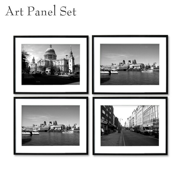 楽天市場】アートパネル セット モノクロ ロンドン イギリス 4枚 風景