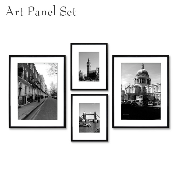 楽天市場】アートパネル セット モノクロ ロンドン イギリス 4枚 風景