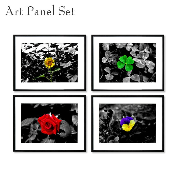 アートパネル セット 花 フラワーアート デザイン 自然 4枚 壁掛け モダン 飾る おしゃれ 絵画 写真 ポスター 室内 内装 装飾品 グラフィックアート 美術 芸術