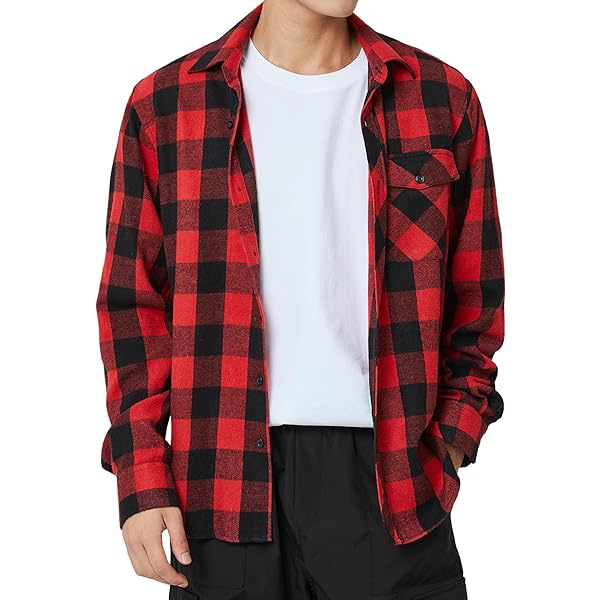 FOG 長袖ネルシャツ レッド ブラック チェック FOG 長袖ネルシャツ レッド ブラック チェック