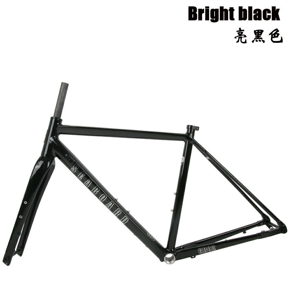 Seaboard ロード自転車フレーム GR02 グラベルオフロードディスクブレーキアルミ合金フレーム、カーボンフォーク付き 700C シリンダーシャフト｜ぺんぎんや