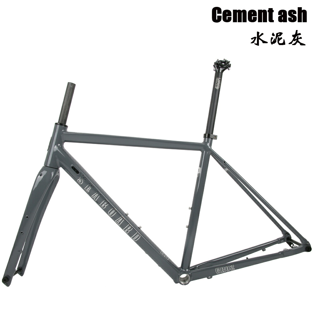 Seaboard ロード自転車フレーム GR02 グラベルオフロードディスクブレーキアルミ合金フレーム、カーボンフォーク付き 700C シリンダーシャフト｜ぺんぎんや