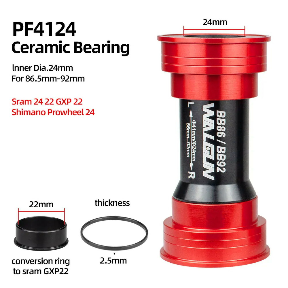 BB86 BB92 プレスフィット自転車ボトムブラケットセラミック BB MTB ロード PF4124 PF4130 PF41 41 ミリメートル 24 ミリメートル 30 ミリメートル 29 ミリメートルシェル自転車クランク部品|ぺんぎんや