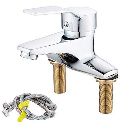 楽天市場】シャワー式 蛇口 洗面台 シングルレバー ツーホール式 混合