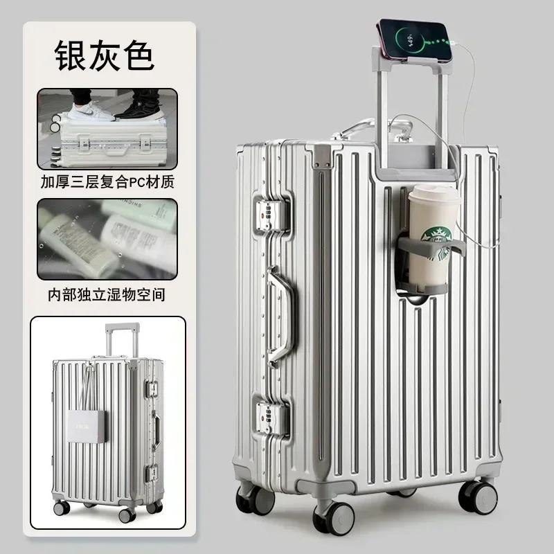 USB申し受ける付き添い人多役立つこと入れもの,軽銀屋台骨,客旅船室,牡と刃針の球歴,28 30in,2022,新品 スーツケース・キャリーバッグ-バッグ