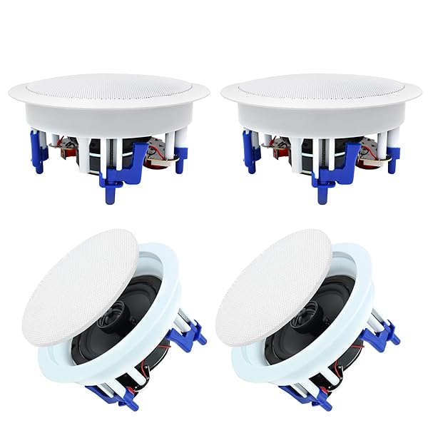 600W ブルートゥース 上昇限度埋め込み型金棒引き 2通い路/ラウンド型/1本 白いこと 18.5糎 8Ω 上昇限度金棒引き(4金棒引き)