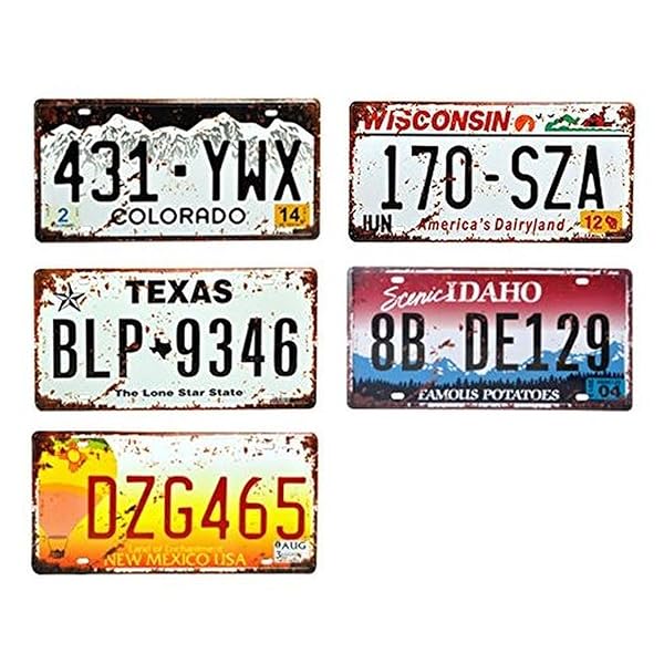楽天市場】アメリカ ナンバープレート 12個セット ビンテージ