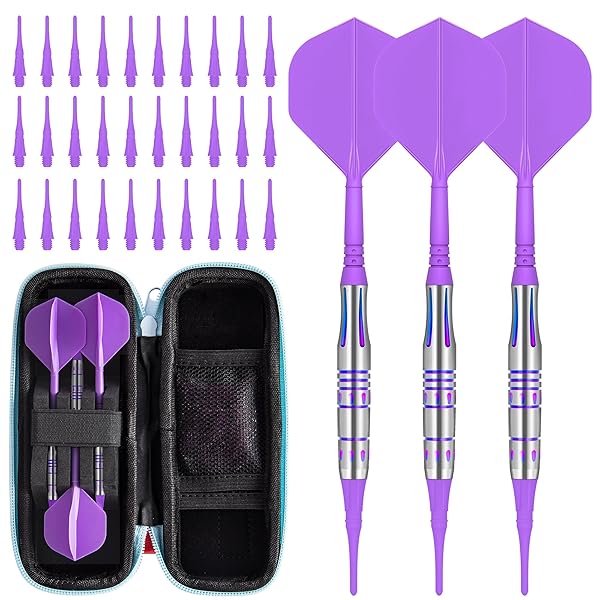 専門的ウォルフラムアロイソフトチップダーツセット,18 g、取り入れる飛行機移動3つとシャフ