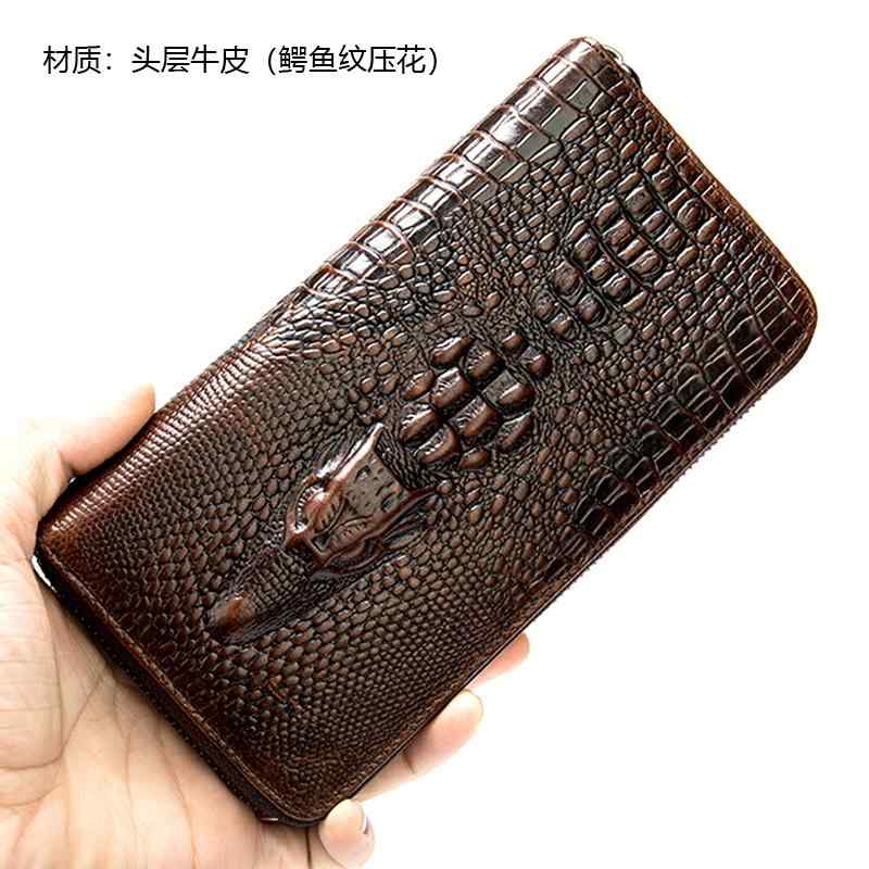 小銭入れ ウォレット カード入れ ラウンドファスナー 多機能 財布 長財布 レザー 第一層 牛革 メンズ長財布 クロコダイル 柄 レトロ 革 極 薄 クラッチ ビジネスフォン ウォレット
