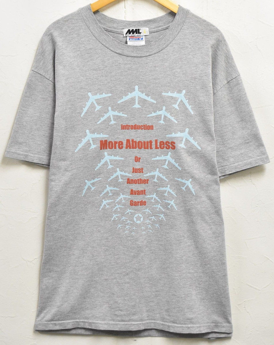 MORE ABOUT LESS モアアバウトレス Hanes 藤原ヒロシ 裏原 半袖Tシャツ ヘザーグレー メンズL【中古】▼