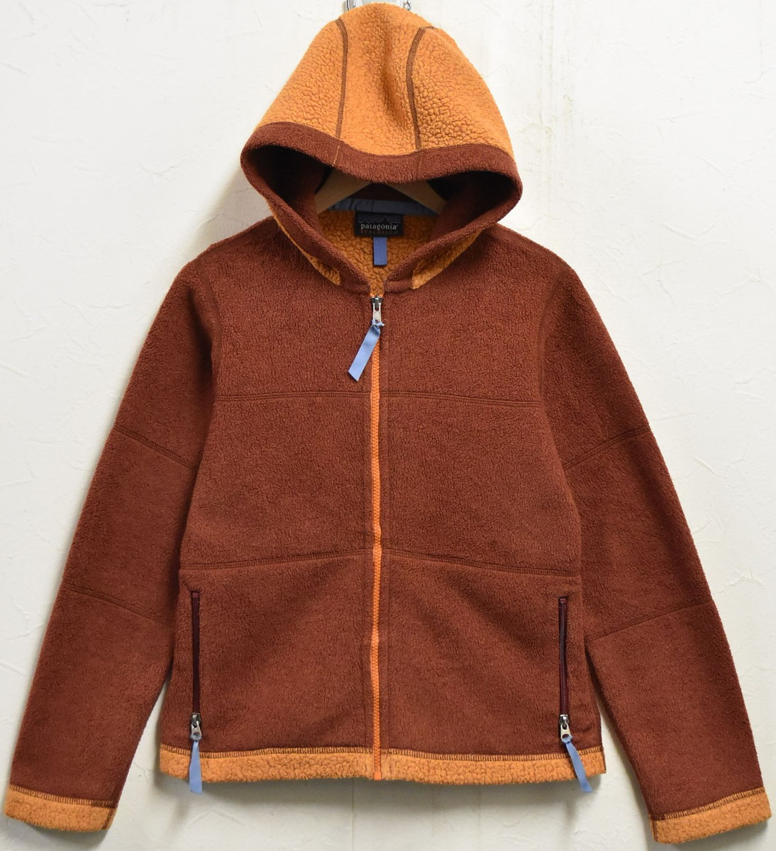 patagonia パタゴニア SYNCHILLA シンチラ フルジップ フード付きフリースジャケット フーディ パーカ ブラウン系 レディースS相当【中古】■