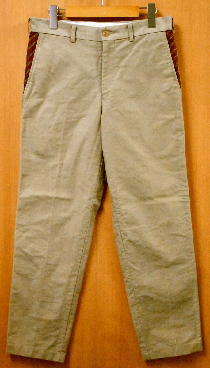 2006年 日本製 COMME des GARCONS HOMME コム・デ・ギャルソン オム ストレートパンツ コットンパンツ ベージュ メンズM相当 W31相当【中古】▼｜古着雑貨ペンギントリッパー