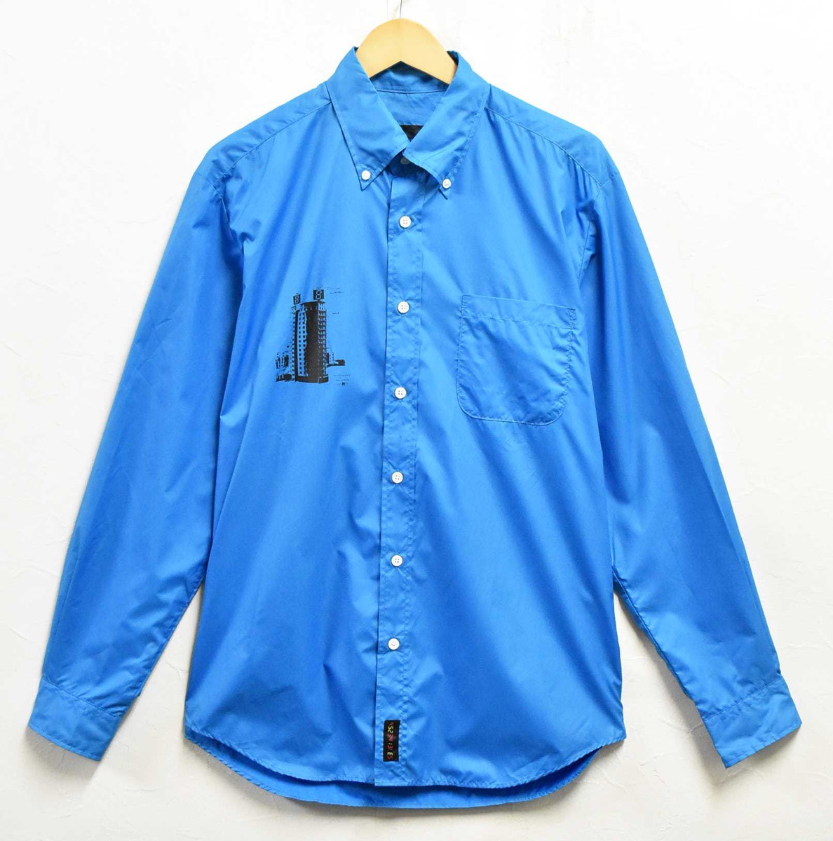 日本製 SOPHNET. ソフネット ボタンダウン 長袖シャツ ポリエステル ライトブルー メンズL【中古】■ 6,431円