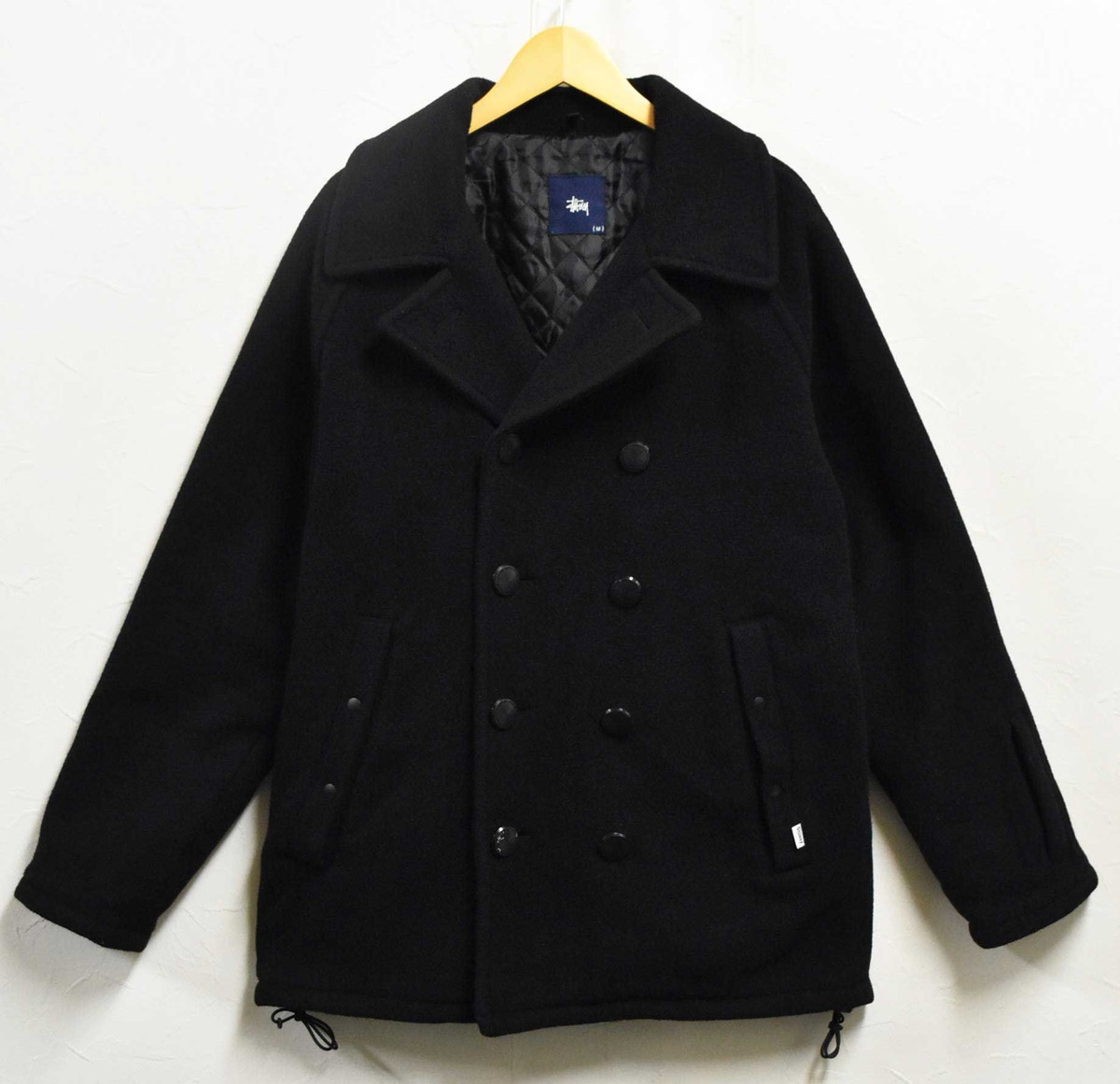 新品同様✨　schott stussy コラボ　ピーコート　ウール　ブラック 2025年最新】STUSSY schott ピーコートの人気アイテム - メルカリ
