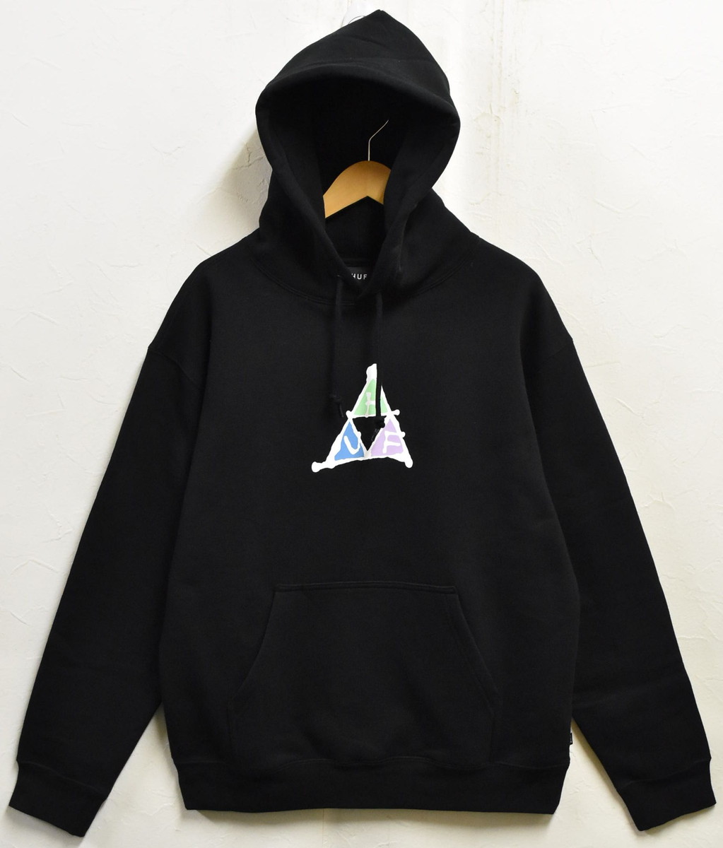 【アウトレット】【未使用品】【展示試着品】HUF ハフ 長袖 プルオーバースウェット パーカ フーディ ブラック メンズM【新品】▼｜古着雑貨ペンギントリッパー