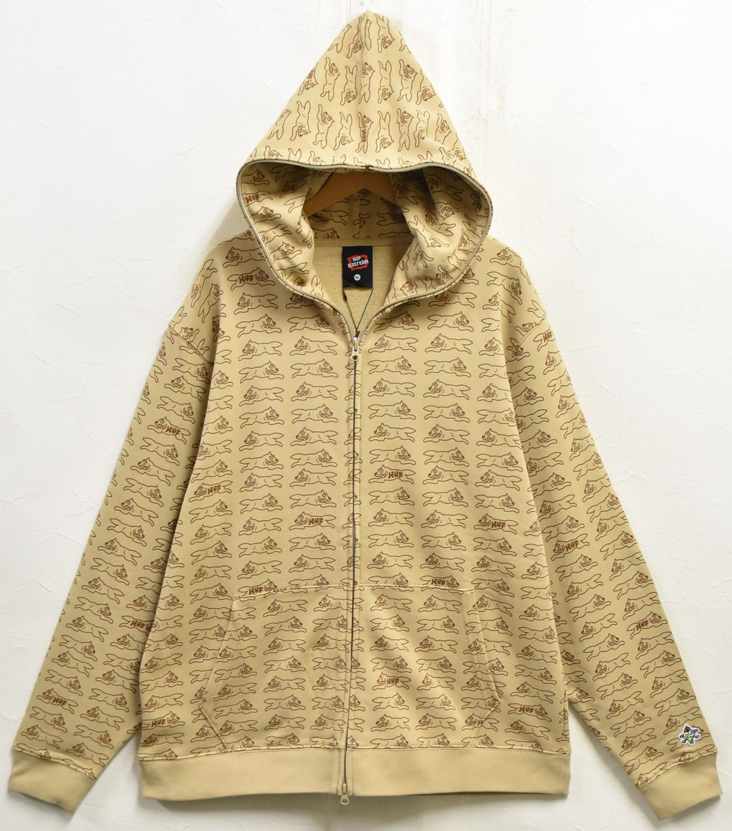 【アウトレット】【未使用品】【展示試着品】【ビッグサイズ】【コラボ】HUF&times;ICECREAM ハフ&times;アイスクリーム 長袖 フルジップスウェット パーカ フーディ モカベージュ メンズXL【新品】▼｜古着雑貨ペンギントリッパー 10,626円
