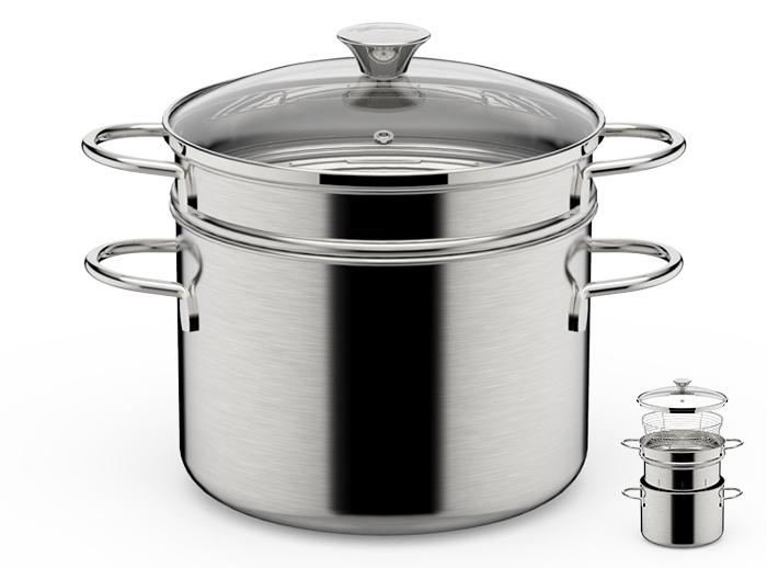ラゴスティーナパスタ＆水蒸気ポット 22珊【定め事インポート品】【貨物輸送無料】