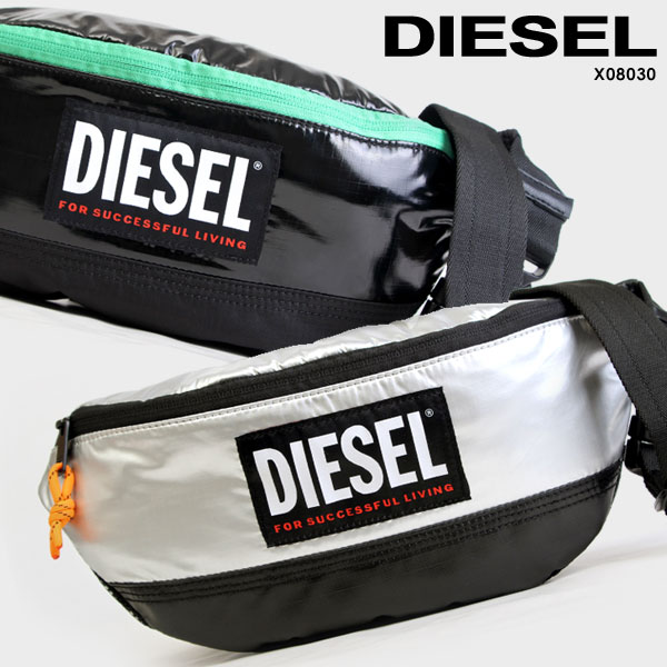 DIESEL - 《ディーゼル》新品 軽量 異素材切り替え ボアボディバッグ