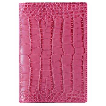【お買い得品】クオバディス 10x15cm 本革ダイアリーカバー クロコ フューシャ 手帳カバー qv10x1521fro