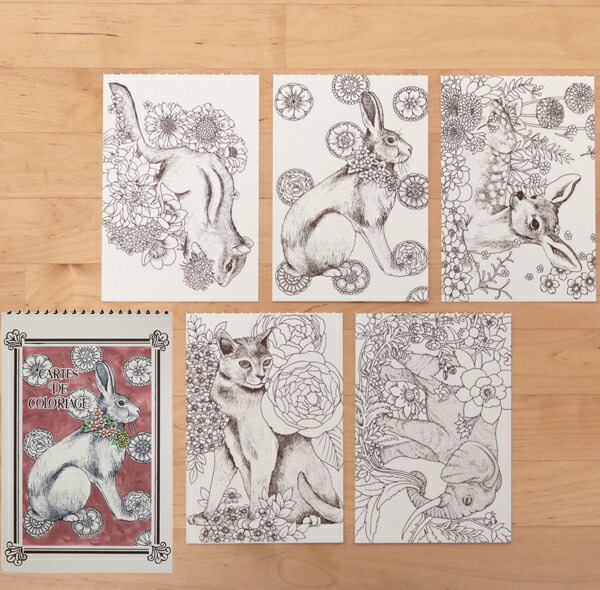 楽天市場 カルトドゥコロリアージュ ポストカードブック Gcc02 おくりもののなかま Cartes De Coloriage 塗り絵 ぬり絵 ぬりえ 色塗り 色ぬり 大人の塗り絵 楽しい 可愛い かわいい 万年筆 万年筆 ボールペンのペンハウス