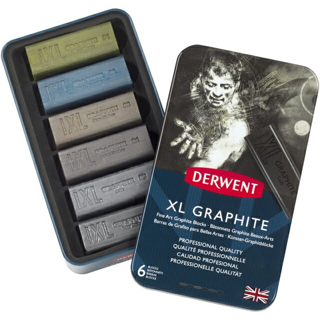 ダーウェント Xlグラファイト 6本セット メタルケース Derwent 木炭 ギフト プレゼント おしゃれ 色塗り 色ぬり 大人の塗り絵 絵 絵描き イラスト 画材 画材道具 Jurisaxis Com