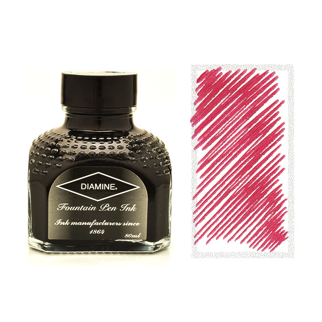 ダイアミン ボトルインク 万年筆用水性染料インク ピンク レッド系 80ml No 025 クリムゾン Crimson Diamine 万年筆 インク 万年筆用 かわいい 可愛い おしゃれ 水性 水性インク Jurisaxis Com