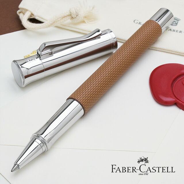 ファーバーカステル ローラーボール ギロシェ コニャック(ブラウン) 146515 FABER-CASTELL ファーバーカステルボールペン 高級 プレゼント 水性ボールペン 男性 女性 夏ギフト|ペンハウス 万年筆・ボールペン