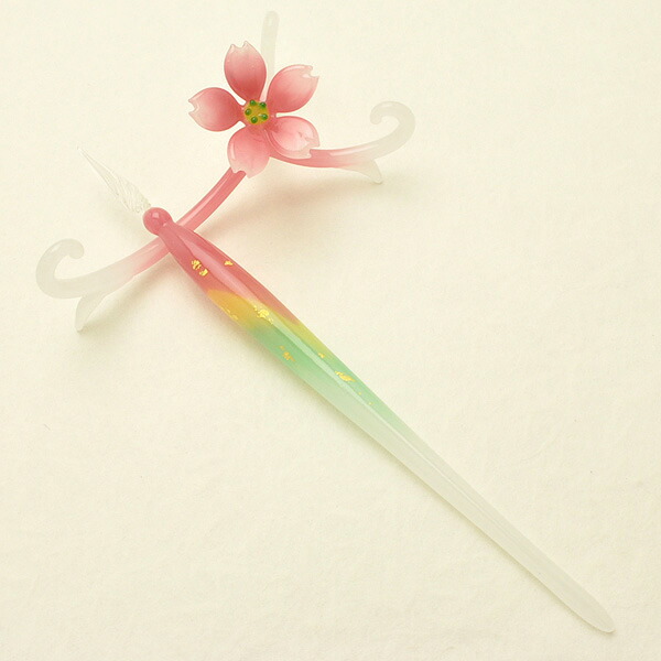即日発送 ガラスペンセット 日本製 池原 敬 ガラスペン＋ペン置きセット サクラ SAKURA-SET ハンドメイド ガラスペンプレゼント 男性 女性 日本製 誕生日 人気 海外土産 きれい おしゃれ