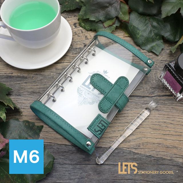 即日発送 レッツステーショナリーグッズ LETSクリアシステム手帳 mini6 MAYAグリーン L23-SM-MG LETS STATIONERY GOODS シール帳 推し活グッズ 透明素材 プレゼント 男性 女性 誕生日 人気
