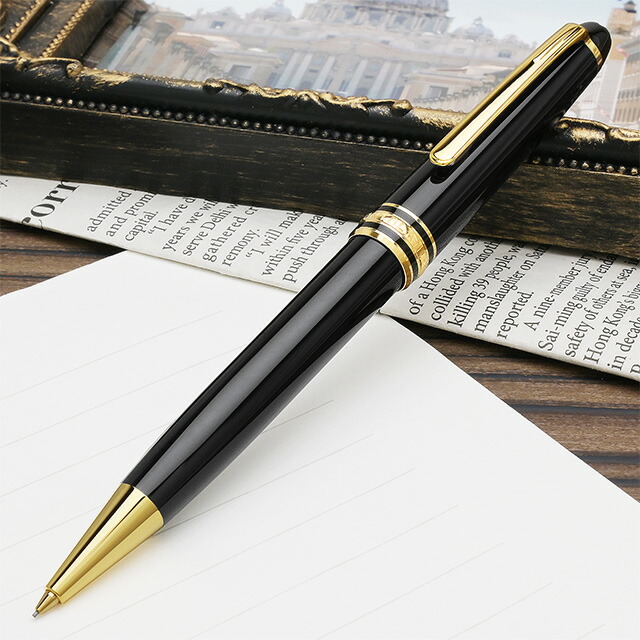 シャーペン 名入れ 机上製品 クラシック マイスターシュテュック 165 ブラック モンブラン Montblanc 1本から U モンブラン 0 5mm 名前入り シャープペンシル 名前入り プレゼント 男性 女性 高級 高級シャープペンシル 高級筆記具
