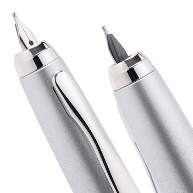 M Pilot NAMIKI Revolving Type Fountain Pen Capless FERMO 18K Silver Japan F