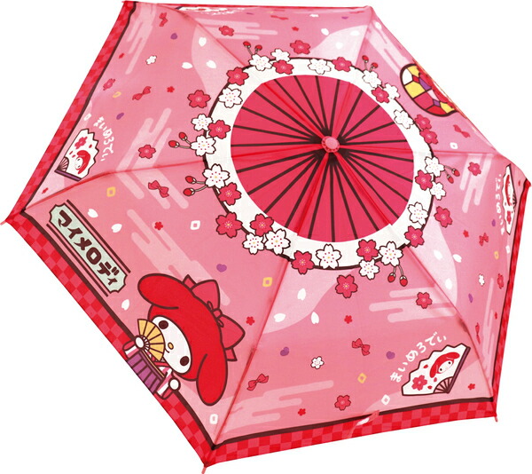 楽天市場】傘 和柄 折畳 53cm ハローキティ ロマン 90491 折りたたみ