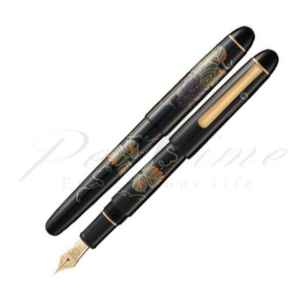 アゾン　万年筆　輪島塗 蒔絵 雅風　ＡＸ－８８７５　葡萄　中字のみ ＜100000＞【送料無料】【名入れ不可】【ラッピング無料】【メーカー保証】【ペンタイム】