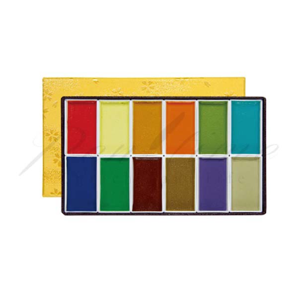 吉祥　新岩絵具　連岩　ヒストリーシリーズ　12 色 B セット　1-758 【名入れ不可】【ラッピング不可】【ペンタイム】【ネコポス不可】