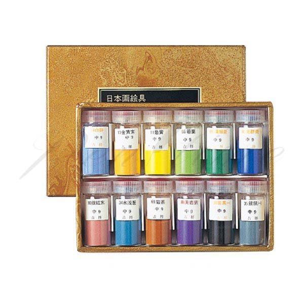 吉祥　岩絵具12色セット　15g用ビン入　43469 【名入れ不可】【ラッピング不可】【ペンタイム】【ネコポス不可】｜高級筆記具の専門店　ペンタイム